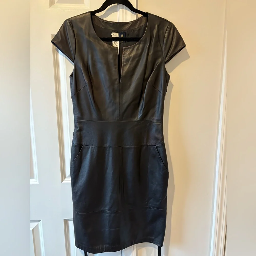 Bird By Juicy Couture Black Leather Mini Dress - Picture 2 of 13